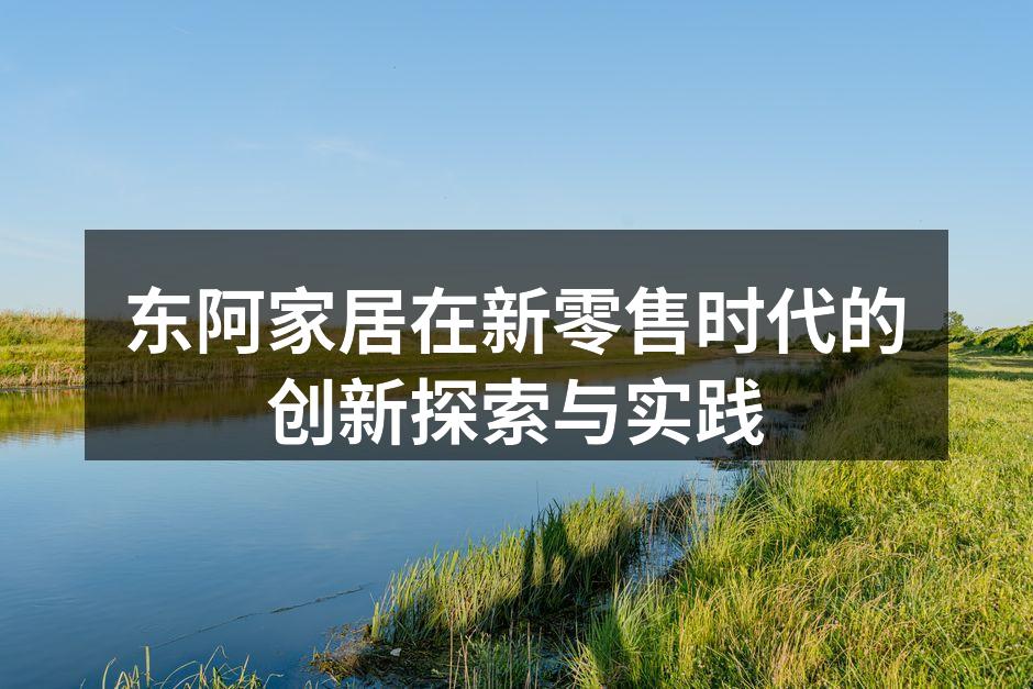 东阿家居在新零售时代的创新探索与实践